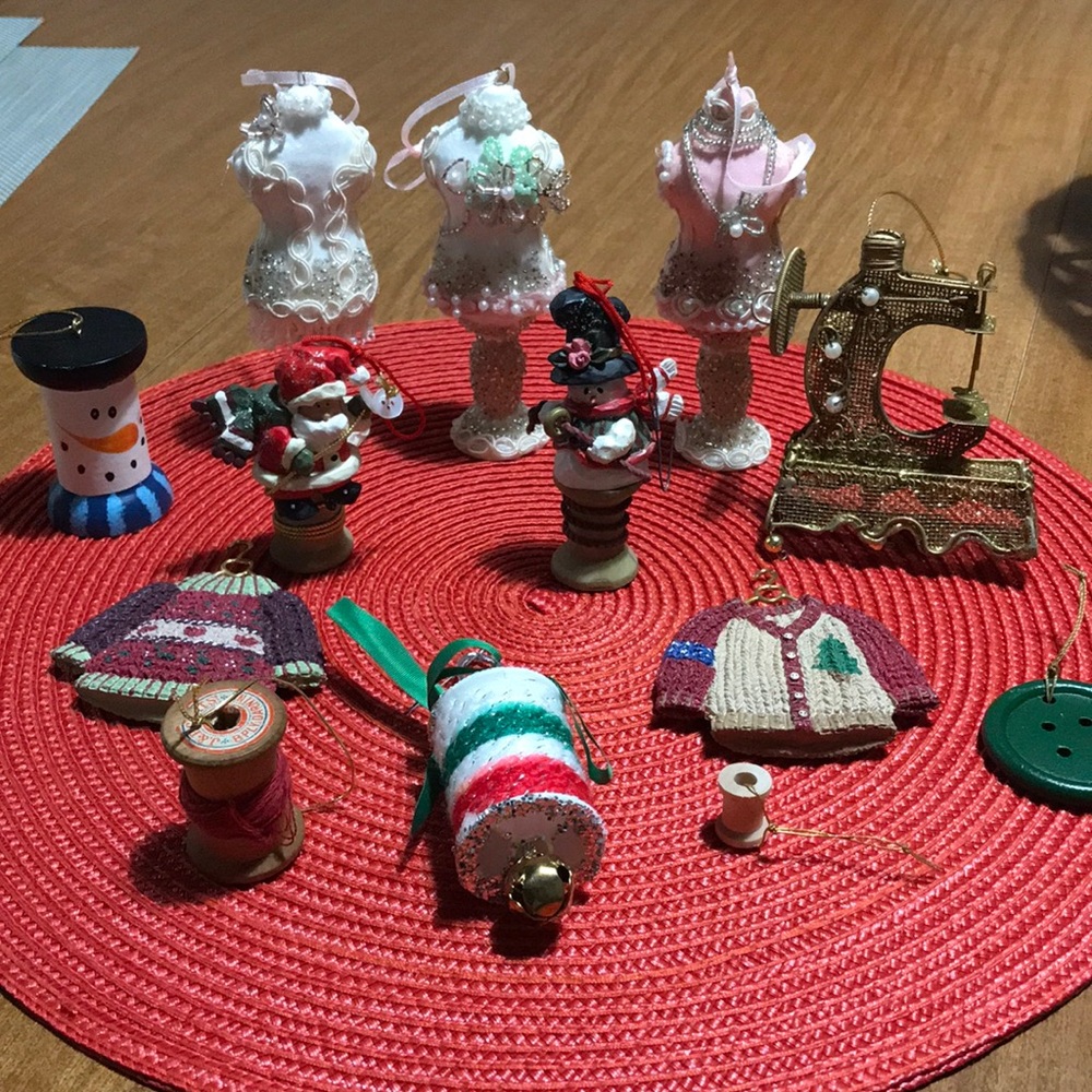 Christmas tree ornaments.